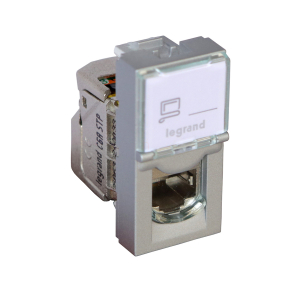   Legrand Program Mosaic LCS2 RJ45 aljzat Cat.6A STP 1 mod alumínium - 79473