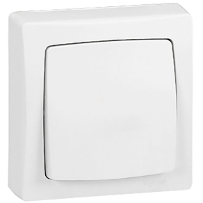   Legrand Oteo kétpólusú kapcsoló, 10 AX-250 V~, fehér RAL 9010 - 86003