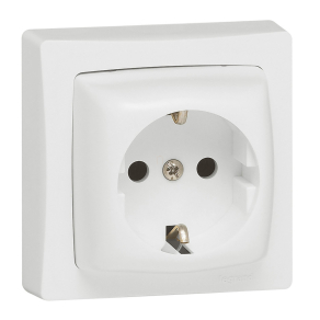   Legrand Oteo 2P+F csatlakozóaljzat kerettel, 16 A, fehér - 86029