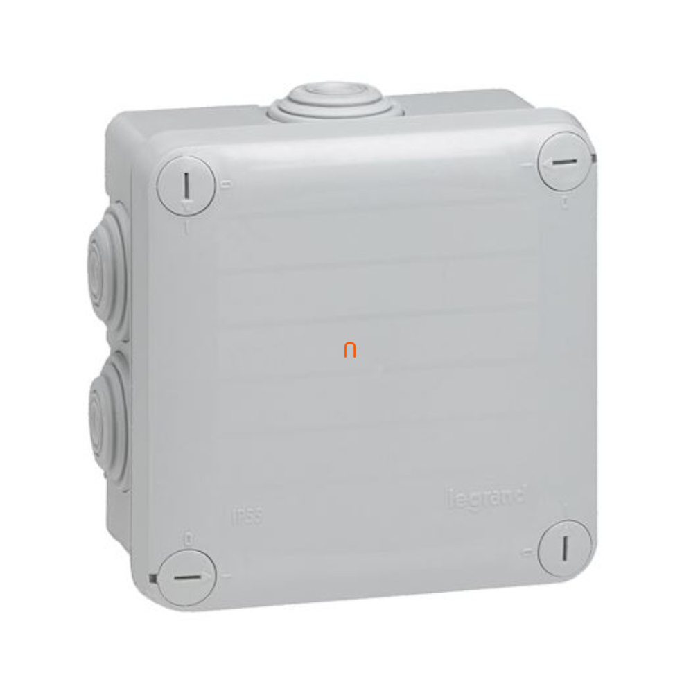 Legrand 092022 Plexo 55 négyzet alakú szerelődoboz 105×105×55 mm, 7 bemenet, szürke