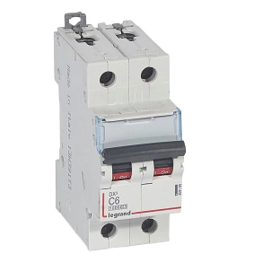 Legrand DX3 kismegszakító 2P C6 10000A / 16 kA - 409199