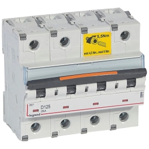 Legrand DX3 kismegszakító 25kA 4P 400V~ D125 - 409855