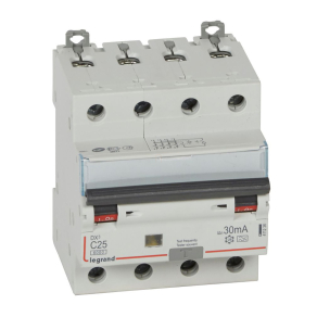   Legrand DX3 4P kombinált áram-védőkapcsoló C25 6000A / 10kA 30mA A típus - 411236