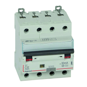   Legrand DX3 4P kombinált áram-védőkapcsoló C32 6000A / 10kA 30mA A típus - 411237