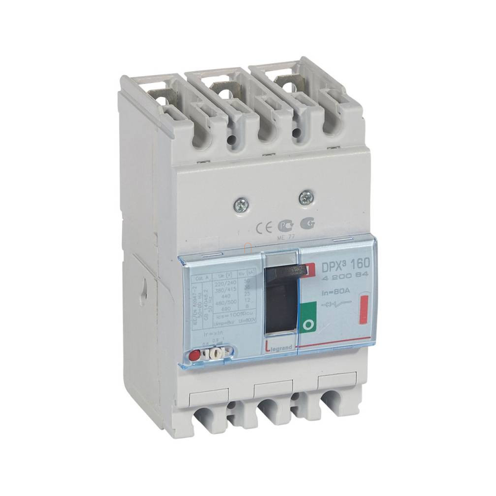 DPX3 160 80A 3P termikus mágneses 36kA kompakt megszakító 420084