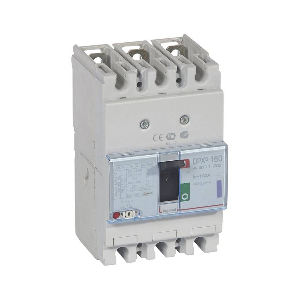 DPX3 160 100A 3P termikus mágneses 50kA kompakt megszakító 420125