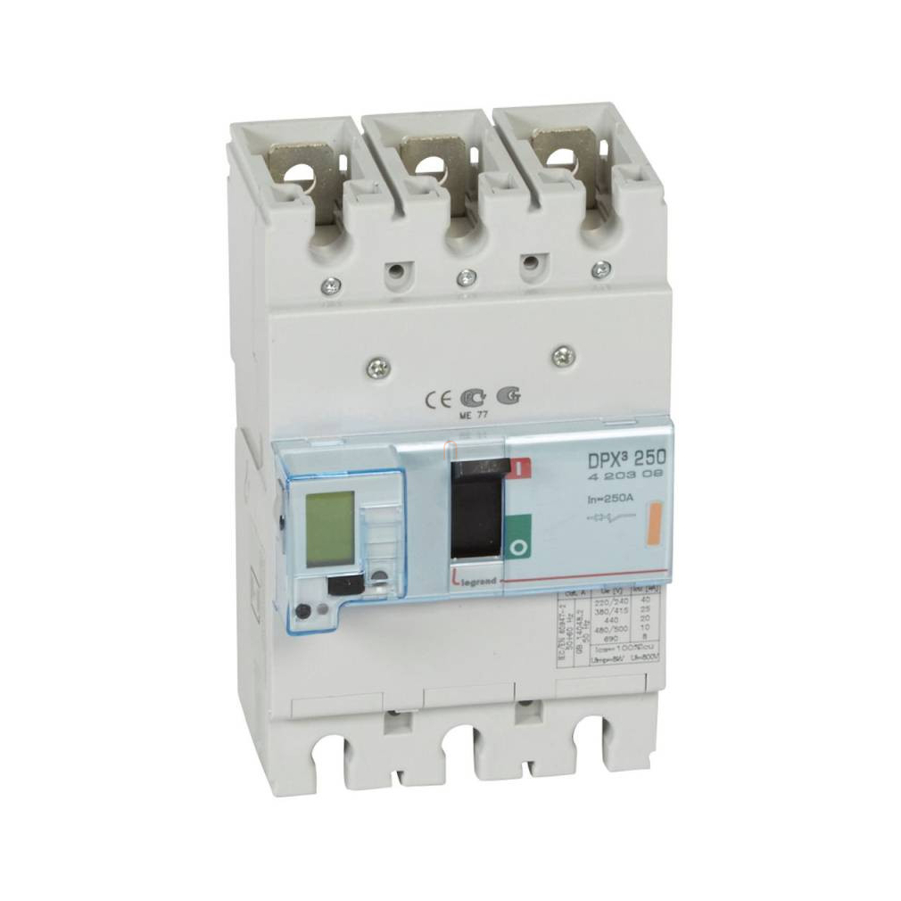 DPX3 250 250A 3P SG 25kA kompakt megszakító 420509 Legrand