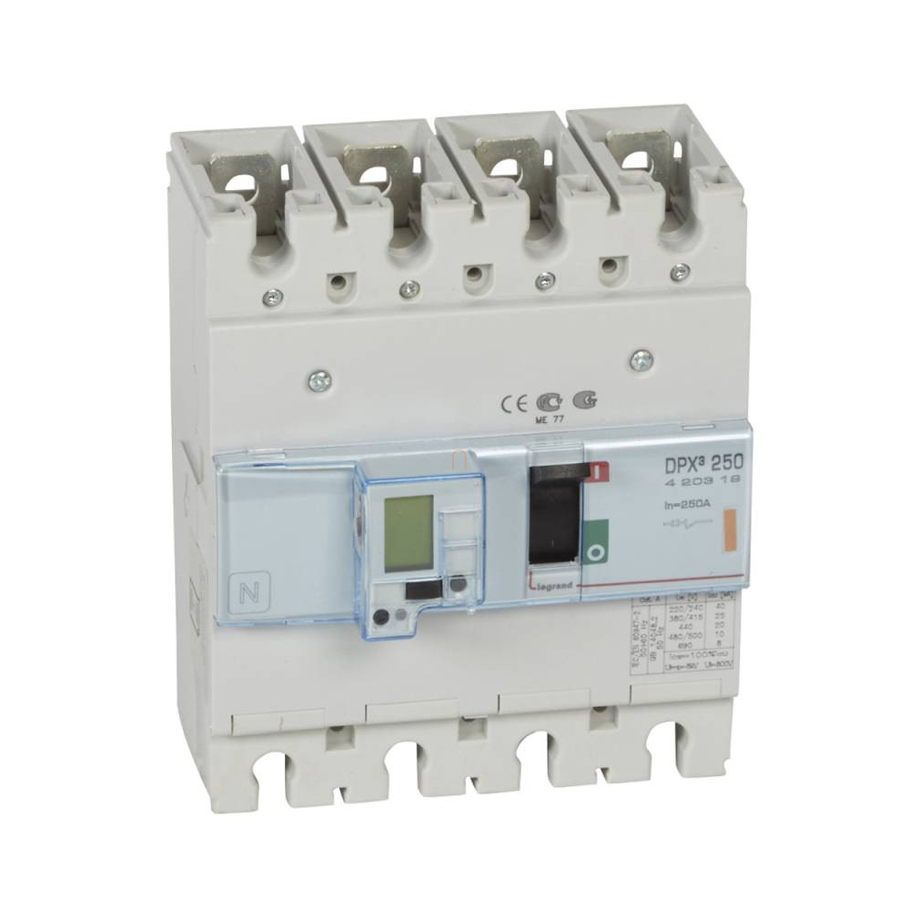 DPX3 250 250A 4P SG 25kA kompakt megszakító 420519 Legrand