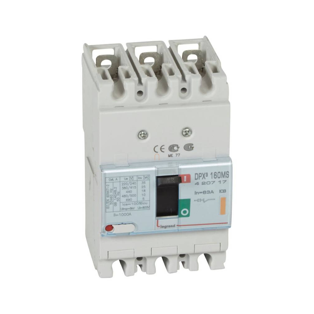 DPX3 160 63A 3P 25kA MA kompakt megszakító 420717 Legrand