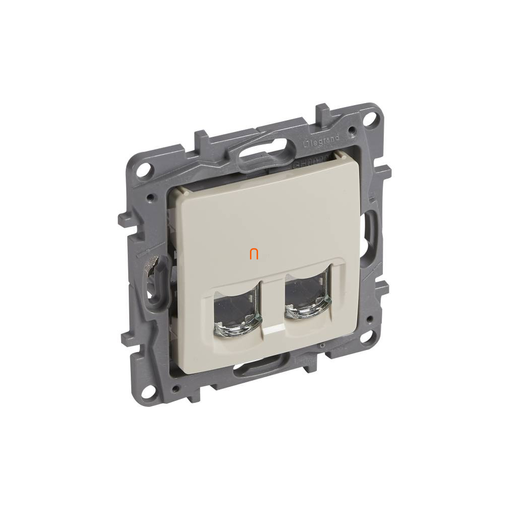 Legrand Niloé 2xRJ45 Cat.6 STP aljzat, csavaros, köröm nélkül, bézs 664876