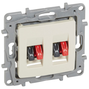   Legrand Niloé hangszóró-csatlakozóaljzat (2 kivitelezéssel), köröm nélkül, bézs - 664881