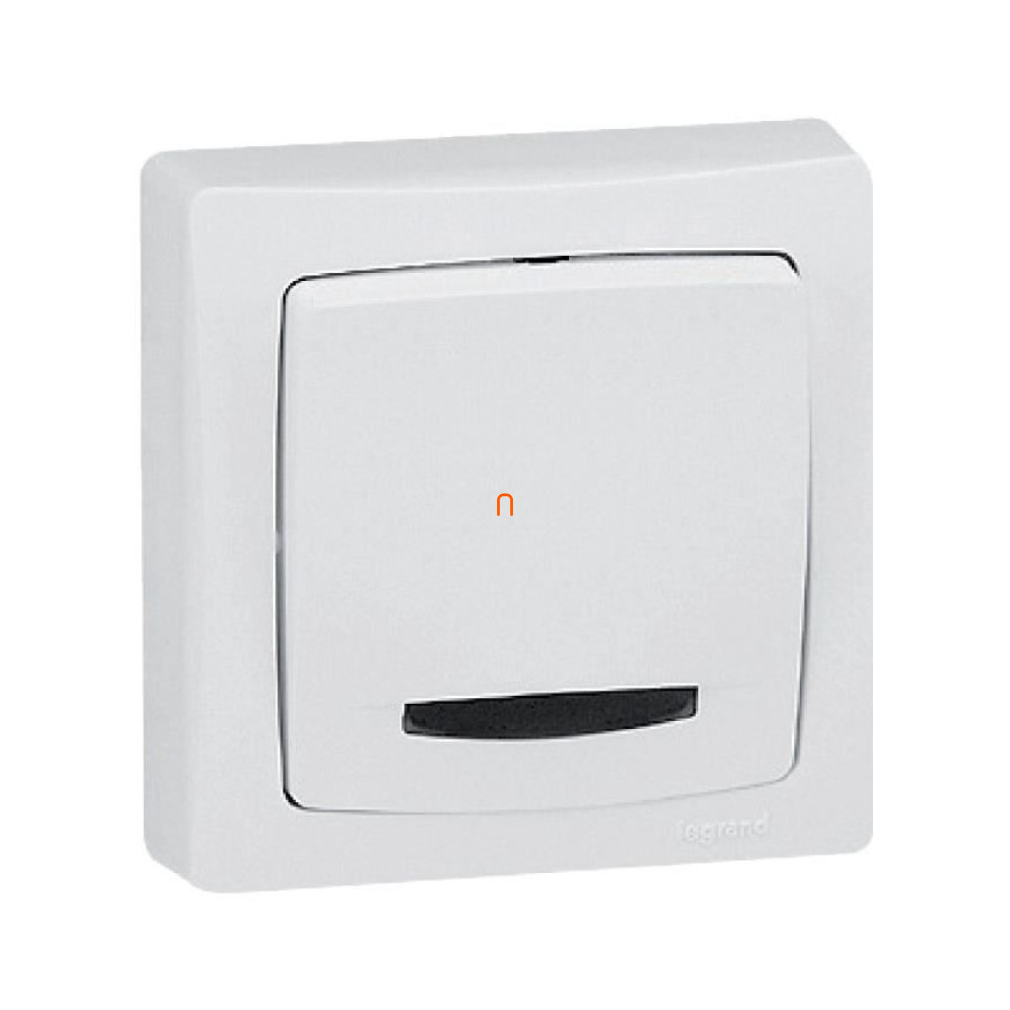Legrand Oteo 106 (101) váltó- és egypólusú kapcsoló fényjelzős billentyűvel, kerettel 696017