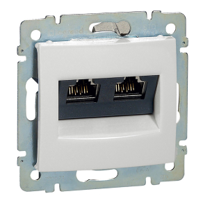 Legrand Valena 2xRJ45 Cat6A STP aljzat, fehér - 770073