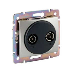   Legrand Valena TV-RD aljzat végzáró 1, 5dB alumínium - 770132