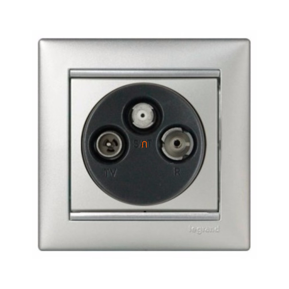 Legrand Valena TV/RD/SAT aljzat végzáró, 1,5 dB alumínium (770135)