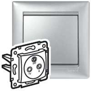   Legrand Valena TV-RD-SAT aljzat végzáró 10 dB, alumínium - 770136