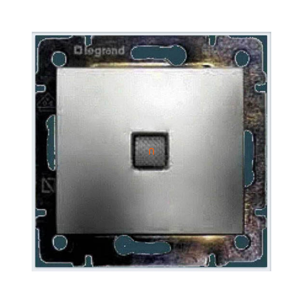 Legrand Valena 102EF kétpólusú kapcsoló ellenőrzőfénnyel alumínium (770149)
