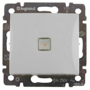   Legrand Valena váltókapcsoló jelzőfénnyel 16A, alumínium - 770203