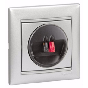   Legrand Valena hangszórócsatlakozó 2 kivezetéssel, alumínium - 770223