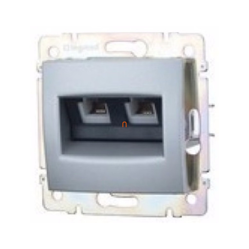 Legrand Valena 2xRJ45 FTP Cat6 aljzat alumínium (770233)