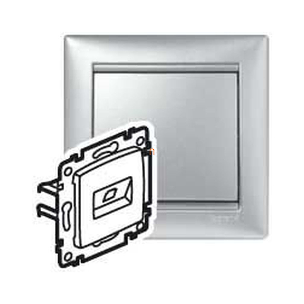 Legrand Valena 2xRJ45 LCS2 Cat6 STP aljzat alumínium (770245)