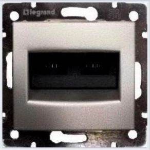   Legrand Valena Valena 2xRJ45 LCS2 Cat6 UTP aljzat körömmel alumínium - 770247