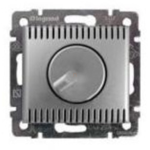   Legrand Valena forgatógombos fényerőszabályzó 100-1000W (izzó- és halogén), alumínium - 770260