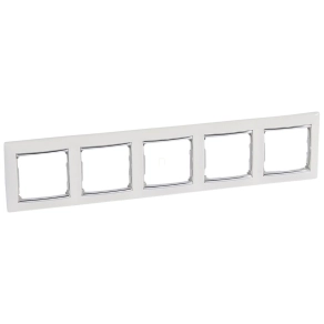   Legrand Valena fehér / ezüst, 5-ös vízszintes keret - 770495