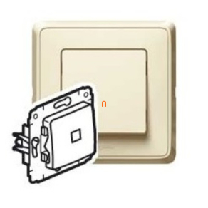   Legrand Cariva bézs 106 JF váltókapcsoló jelzőfénnyel keret nélkül - 773726