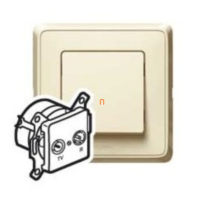   Legrand Cariva 773732 bézs TV-RD aljzat, 1, 5dB végzáró, csillagpontos keret nélkül - 773732