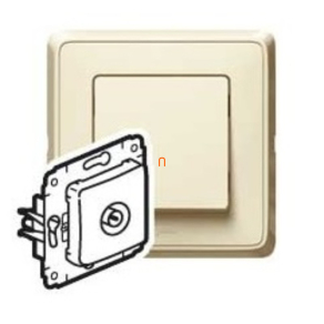   Legrand Cariva 773778 bézs TV aljzat, 1, 5dB végzáró, csillagpontos keret nélkül - 773778