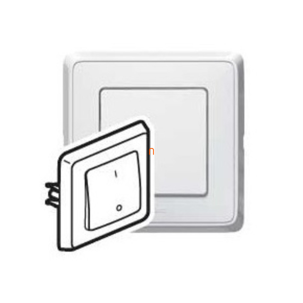 Legrand Cariva 773802 fehér 102 kétpólusú kapcsoló kerettel