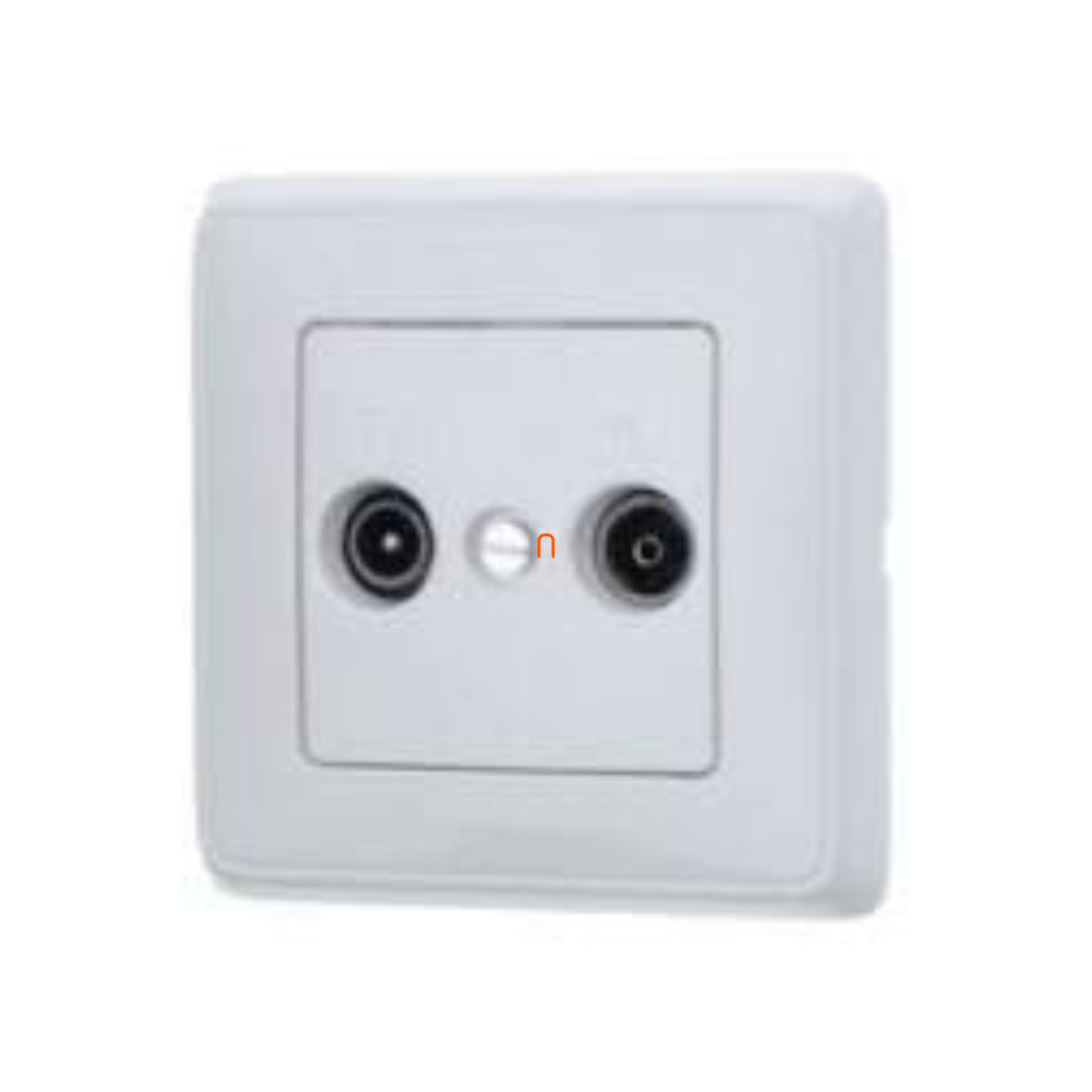 Legrand Cariva 773834 fehér TV-RD aljzat, 14dB, átmenő kerettel