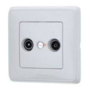   Legrand Cariva 773834 fehér TV-RD aljzat, 14dB, átmenő kerettel - 773834