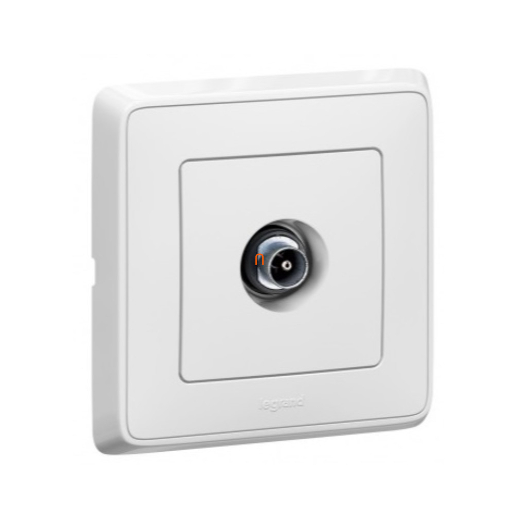 Legrand Cariva 773878 fehér TV aljzat, 1,5dB végzáró,csillagpontos kerettel