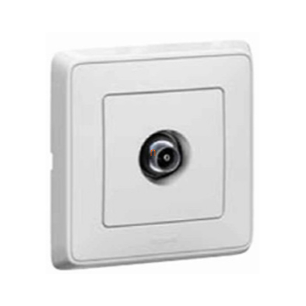 Legrand Cariva 773880 fehér TV aljzat, 14dB, átmenő kerettel