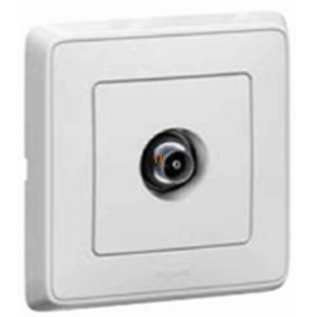   Legrand Cariva 773880 fehér TV aljzat, 14dB, átmenő kerettel - 773880