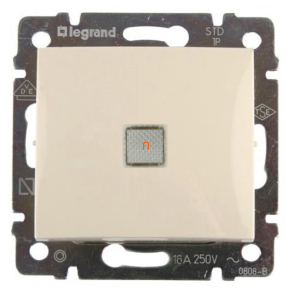   Legrand Valena váltókapcsoló jelzőfénnyel 16A, elefántcsont - 774103