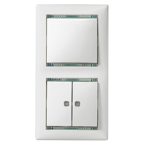   Legrand Valena kettős váltókapcsoló jelzőfénnyel, elefántcsont - 774112