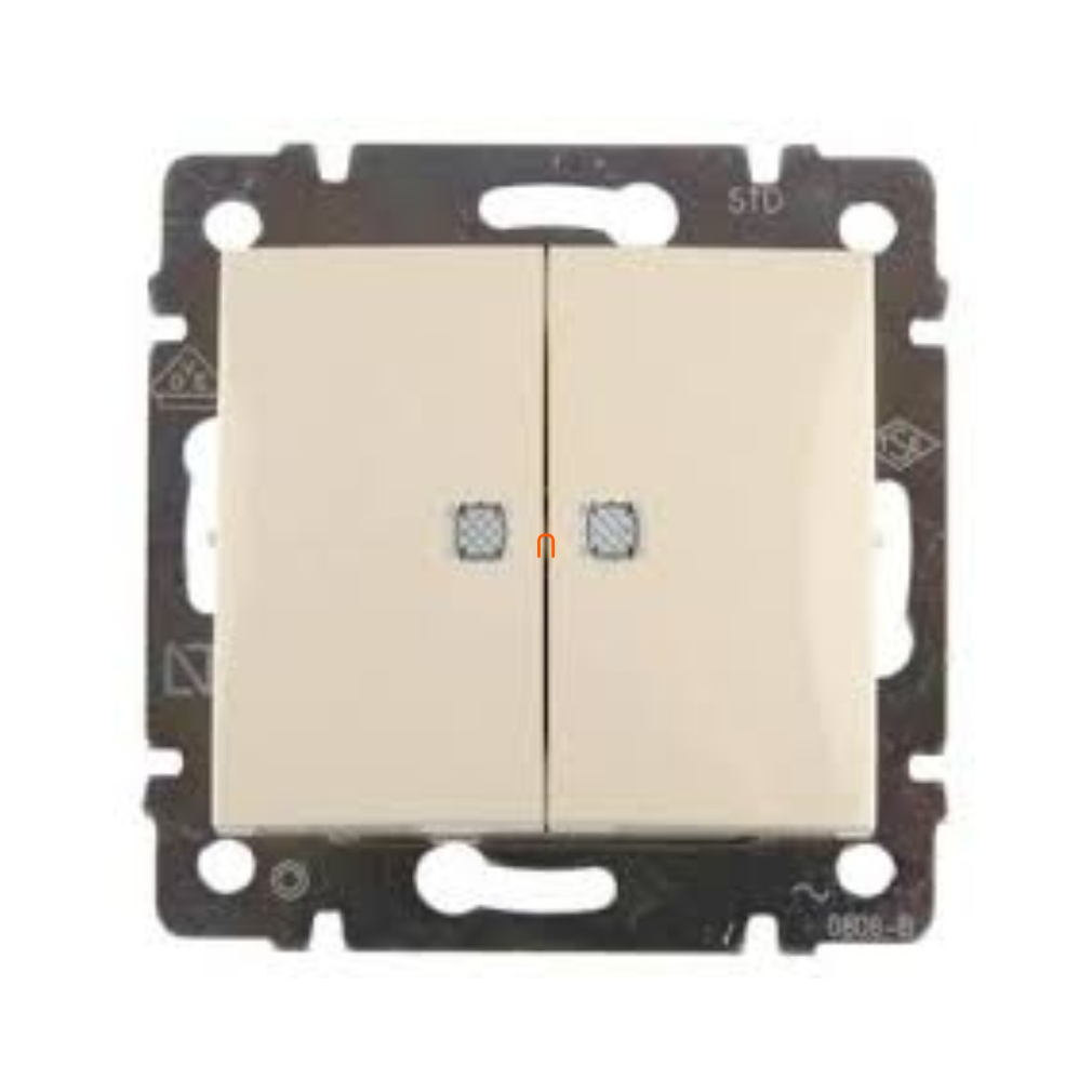 Legrand Valena 105 EF csillárkapcsoló két ellenőrzőfénnyel elefántcsont (774113)