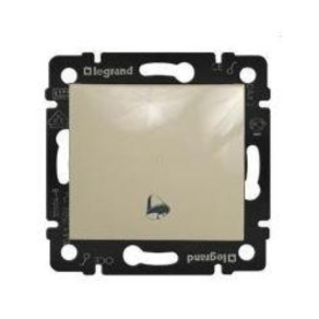   Legrand Valena egypólusú nyomó csengőjellel, 250V, elefántcsont - 774116