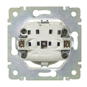   Legrand Valena 2P+F csatlakozóaljzat biztonsági zsaluval, rugós bekötéssel, elefántcsont - 774122