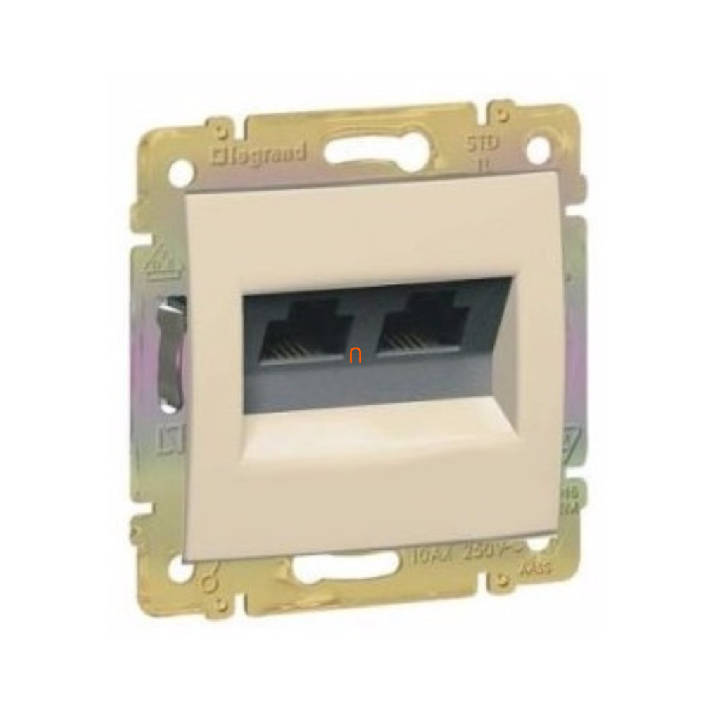 Legrand Valena 2xRJ45 UTP Cat5e aljzat,körmös elefántcsont (774131)