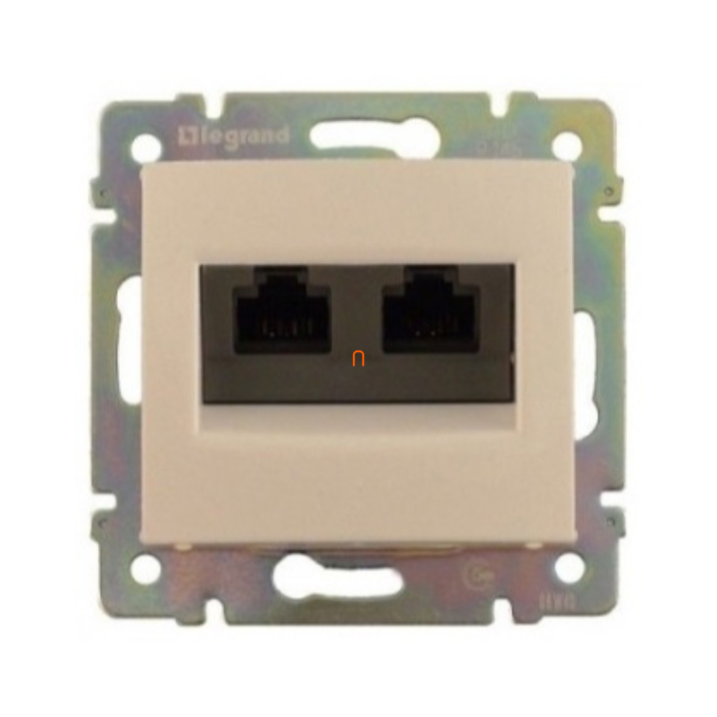 Legrand Valena 2xRJ45 FTP Cat6 aljzat elefántcsont (774133)