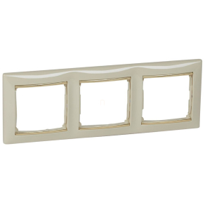   Legrand Valena elefántcsont / Arany, 3-as vízszintes keret - 774153