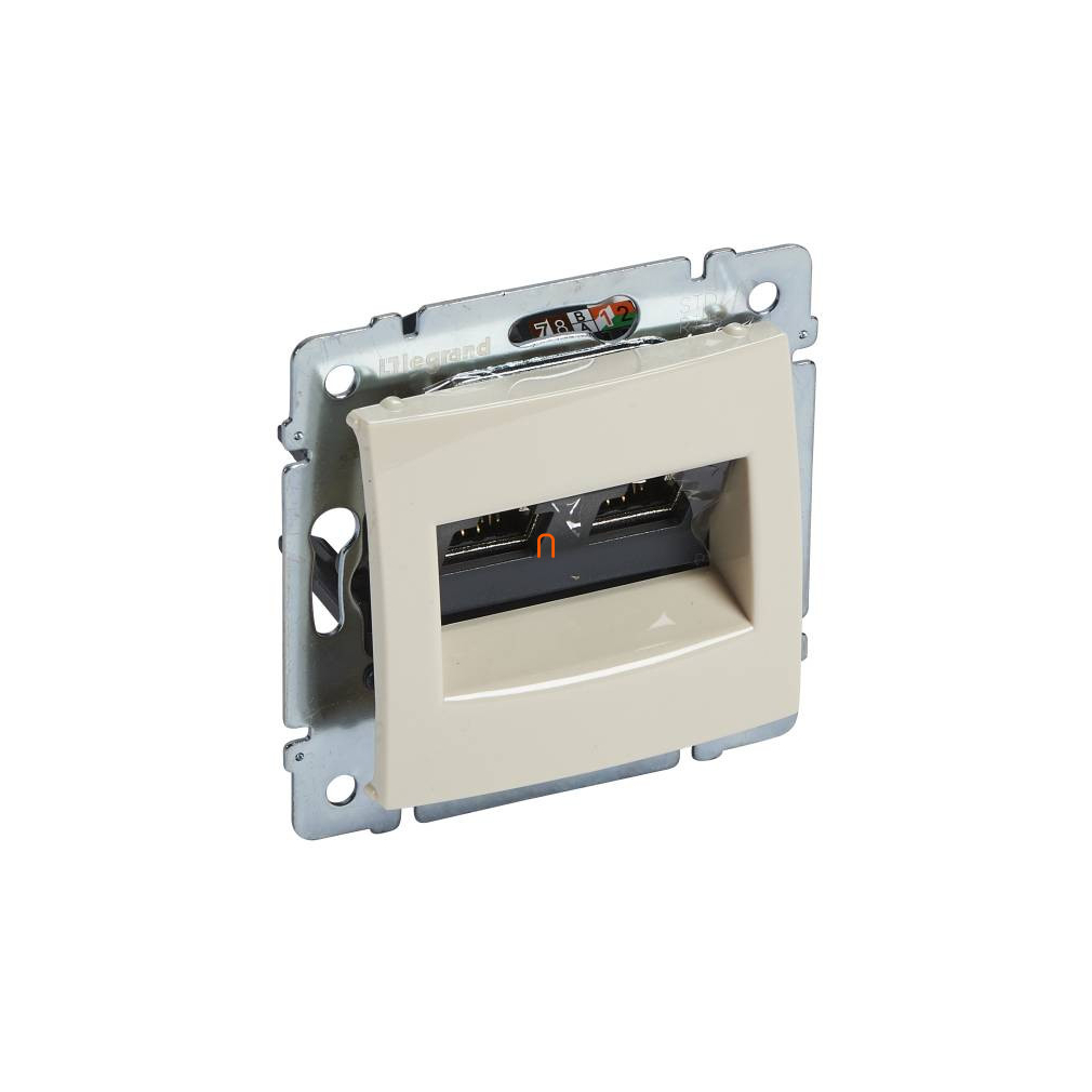 Legrand Valena 2xRJ45 informatikai csatlakozóaljzat Cat.6A STP elefántcsont (774173)