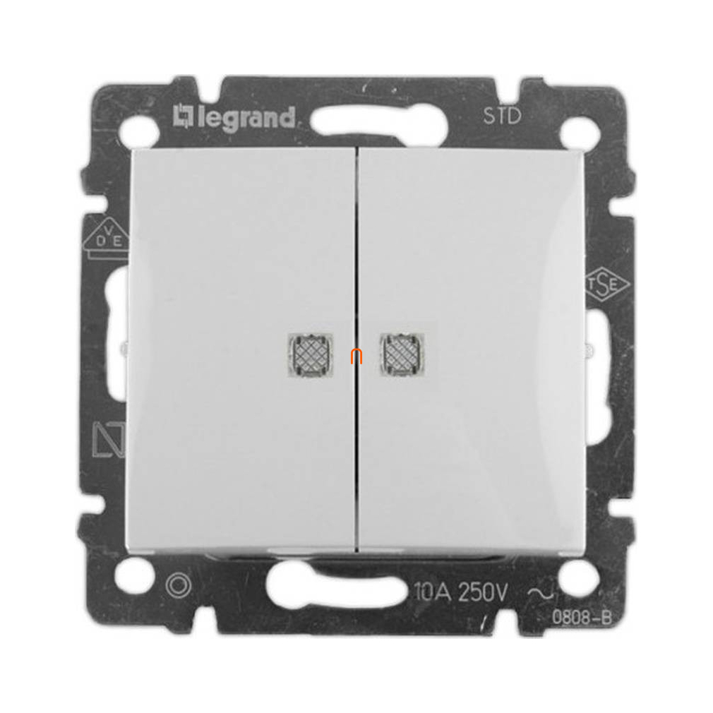 Legrand Valena 105EF csillárkapcsoló két ellenőrzőfénnyel fehér (774213)