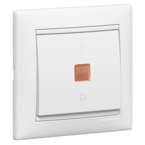   Legrand Valena kétpólusú kapcsoló ellenőrzőfénnyel 16A, fehér - 774214