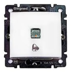   Legrand Valena egypólusú nyomó csengőjellel, jelzőfénnyel, 250V, fehér - 774215