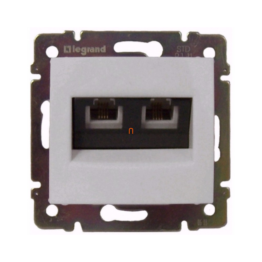 Legrand Valena 2xRJ45 UTP Cat5e aljzat,körmös fehér (774231)